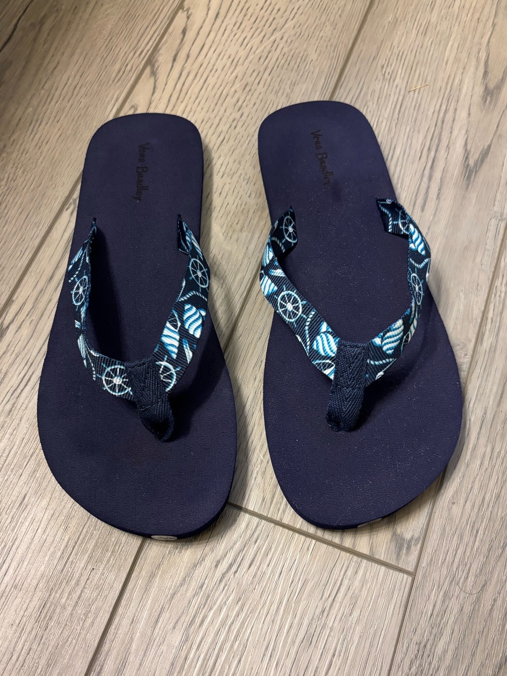 Vera Bradley Navy Flip Flop Sandals